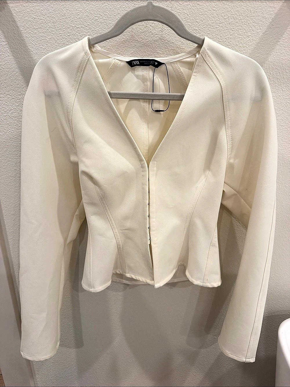 Zara Fitted Blazer in White